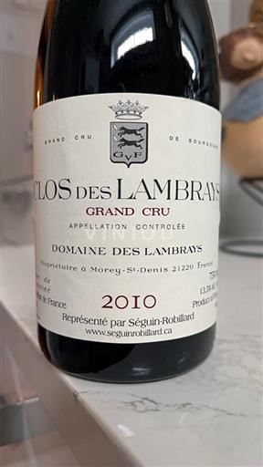 Bourgogne Clos-des-lambrays Grand Cru Domaine Des Lambrays 2010