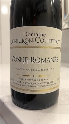 Borgoña Vosne-romanée Grand Cru Domaine Confuroncotetidot 2015