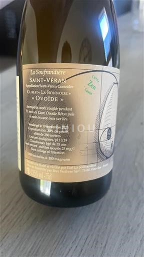 Borgogna Saint-Véran La Soufrandière Zen 2023