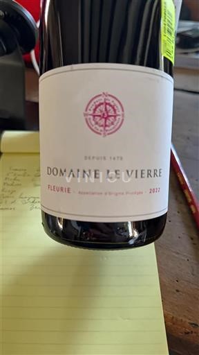 Beaujolais Fleurie. Le Vierre 2022