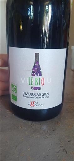 Beaujolais Signé Vignerons Le Bio 2021