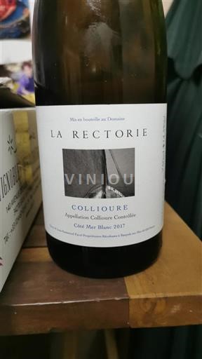 Roussillon Collioure Domaine La Rectorie Côté Mer Blanc 2017