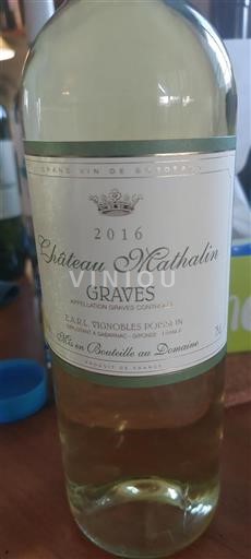 Bordeaux Graves Château Mathalin 2016