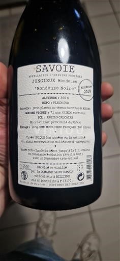 Savoie en Bugey Jongieux Domaine Saintromain Mondeuse Noire 2018