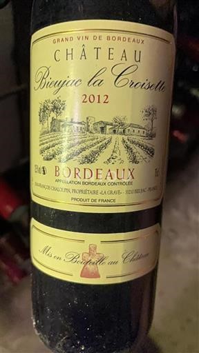 Bordeaux Bieujac La Croisette 2012