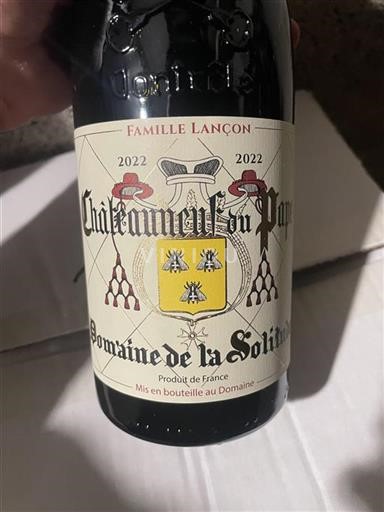 Rhônen laakso Châteauneuf-du-Pape Domaine de la Solitude 2022