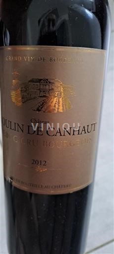 Bordeaux Médoc Moulin De Canhaut 2012