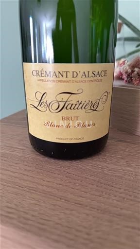 Elzas Crémant d'Alsace Les Faîtières Blanc de Blancs Niet-geïntegreerd
