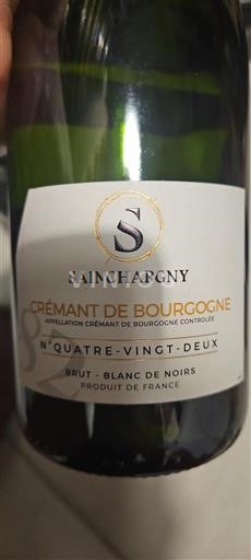 Burgundy Crémant de Bourgogne Sainchargny N° Quatre-vingt-deux Non-Vintage