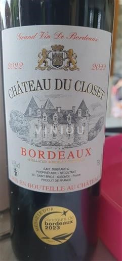 Bordeaux Château Closot 2022