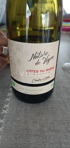 Rhônen laakso Côtes-du-rhône Charle Adelin Nature de Vigne Ei vuosikertaa