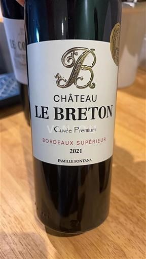 Bordeaux Bordeaux Supérieur Château Le Breton Premium 2021