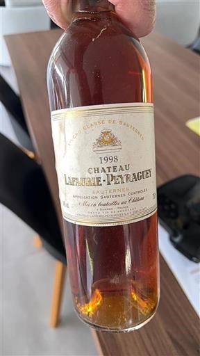 Bordeaux Sauternes Premier Cru Château Lafauriepeyraguey 1998