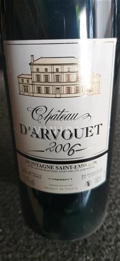 Bordeaux Montagne-saint-émilion Château Arvouet 2006