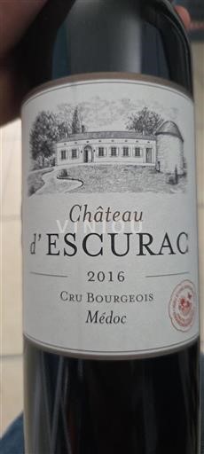 Burdeos Médoc Cru Bourgeois Escurac 2016