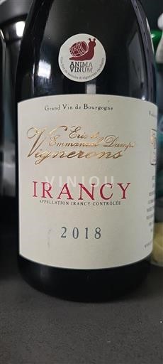 Bourgogne Irancy Eric Et Emmanuel Dampt 2018