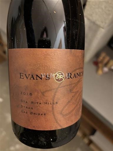 California AVAs Unspecified Evan's Ranch Las Brisas 2016