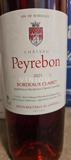 Bordeaux Bordeaux clairet Château Peyrebon 2021