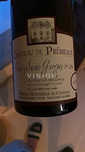 Bourgogne Nuits-saint-georges Premier Cru Château Premeaux Clos des Argilli%c3%a8res 2019