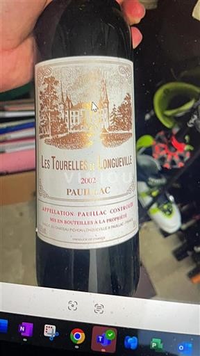 Bordeaux Pauillac Les Tourelles De Longueville 2002