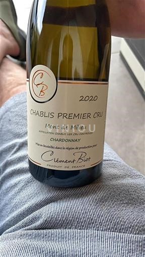 Bourgondië Chablis Premier Cru Premier Cru Clément Biot Mont de Milieu 2020