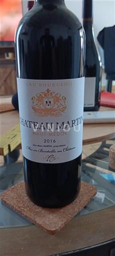 Bordeaux Haut-Médoc Cru Bourgeois Château Martin 2016