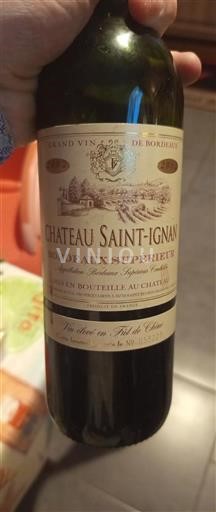 Bordeaux Bordeaux Supérieur Château Saintignan 2002