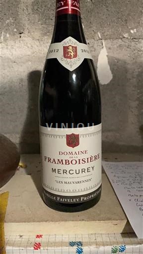 Borgogna Mercurey Domaine La Framboisière Les Mauvarennes 2012
