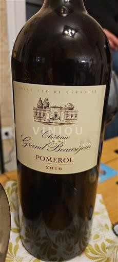 Bordeaux Pomerol Château Grand Beauséjour 2016