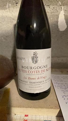 Burgundi Hautes Côtes de Nuits Domaine Dominique Guyon Les Dames de Vergy 2006