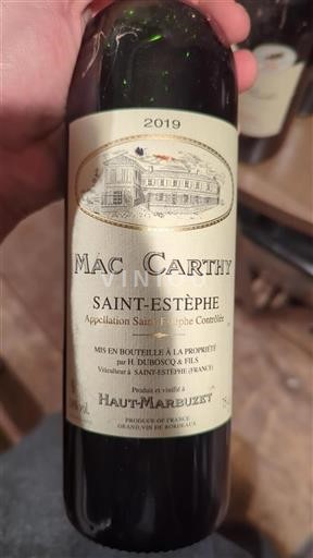 Bordeaux Saint-Estèphe Château Mac Carthy 2019