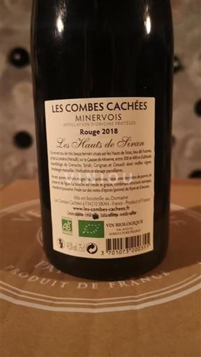 Languedoc Minervois Les Combes Cachées Les Hauts de Siran 2018