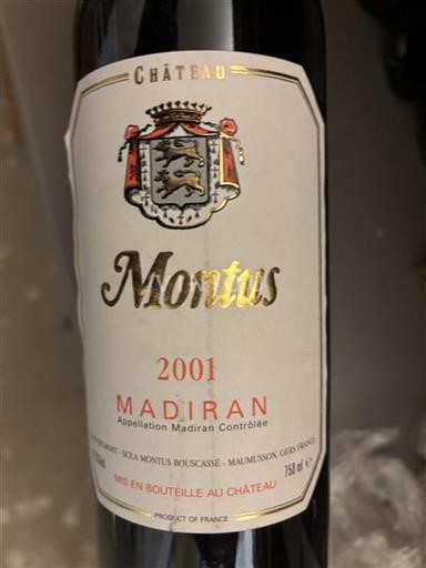 Sudoeste Madiran Château Montus 2001