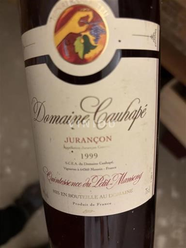 Sudoeste Jurançon Domaine Cauhapé Quintessence du Petit Manseng 1999