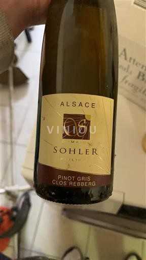 Alsácia Pinot gris Domaine Sohler Clos Rebberg Não Sazonado