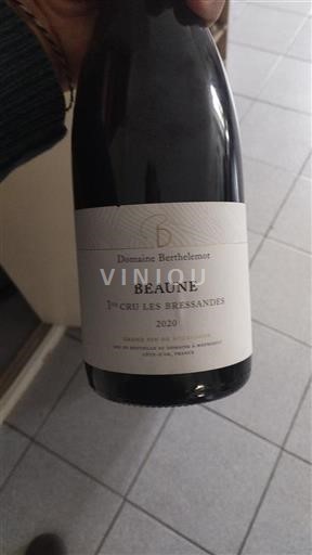Bourgogne Ikke specificeret Premier Cru Domaine Berthelemot Les Bressandes 2020