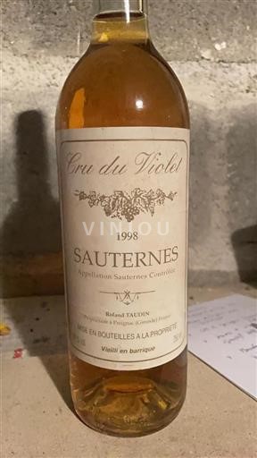 Bordeaux Sauternes Cru Du Violet 1998