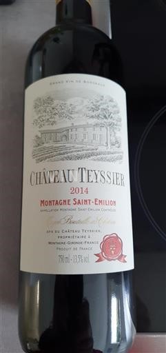 Bordeaux Montagne-saint-émilion Château Teyssier 2014