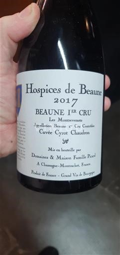 Burgundija Beaune Premier Cru Hospices De Beaune Cyrot Chaudron 2017