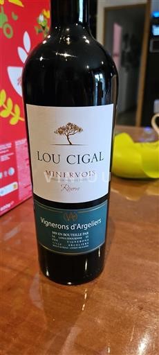 Languedoc Minervois Vignerons Argeliers Réserve 2020