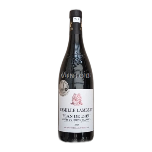 Vin Rouge sec Plan De Dieu Famille Lambert Vignobles Des Pasquiers 2023 France Vallée du Rhône Côtes-du-rhône-villages