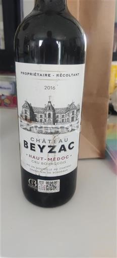 Bordeaux Haut-Médoc Cru Bourgeois Château Beyzac 2016