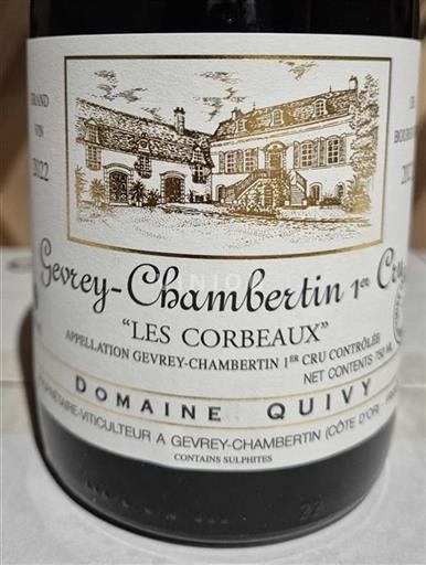 Bourgogne Gevrey-chambertin Premier Cru Domaine Quivy Les Corbeaux 2022