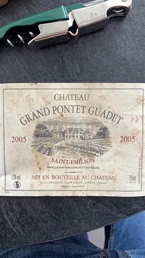 Vin Rouge sec Château Grand Pontet Guadet 2005 France Bordeaux Saint-Émilion AOC