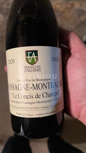 Burgundy Chassagne-Montrachet François Allaines Le Concis de Champs 2020