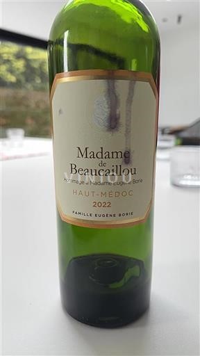 Vin Rouge sec Madame de Beaucaillou 2022 France Bordeaux Haut-Médoc AOC