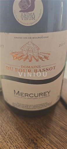 Vin Rouge sec Domaine Four Bassot 2017 France Bourgogne Mercurey