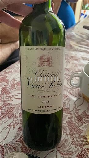 Bordeaux Médoc Cru Bourgeois Château Vieux Robin 2018