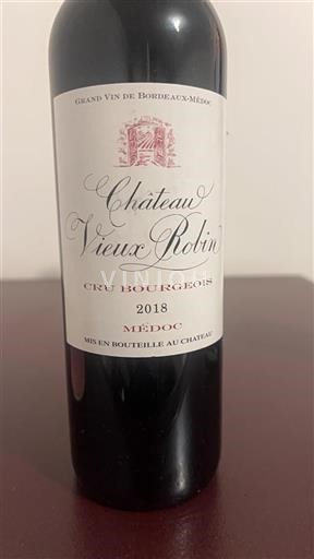Bordeaux Médoc Cru Bourgeois Château Vieux Robin 2018