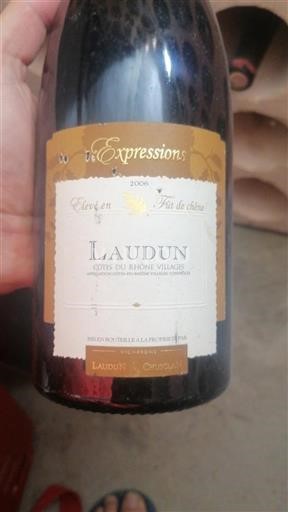 Vin Rouge sec Expressions Laudun Chusclan 2006 France Vallée du Rhône Côtes-du-rhône-villages